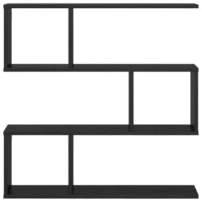 vidaXL Wall Shelf Black Oak 80 x 12 x 79.5 cm Engineered Wood