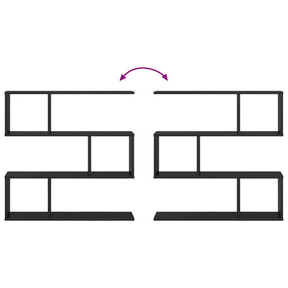 vidaXL Wall Shelf Black Oak 80 x 12 x 79.5 cm Engineered Wood