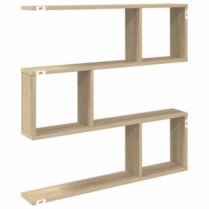 vidaXL Wall Shelf Sonoma Oak 80 x 12 x 79.5 cm Engineered Wood
