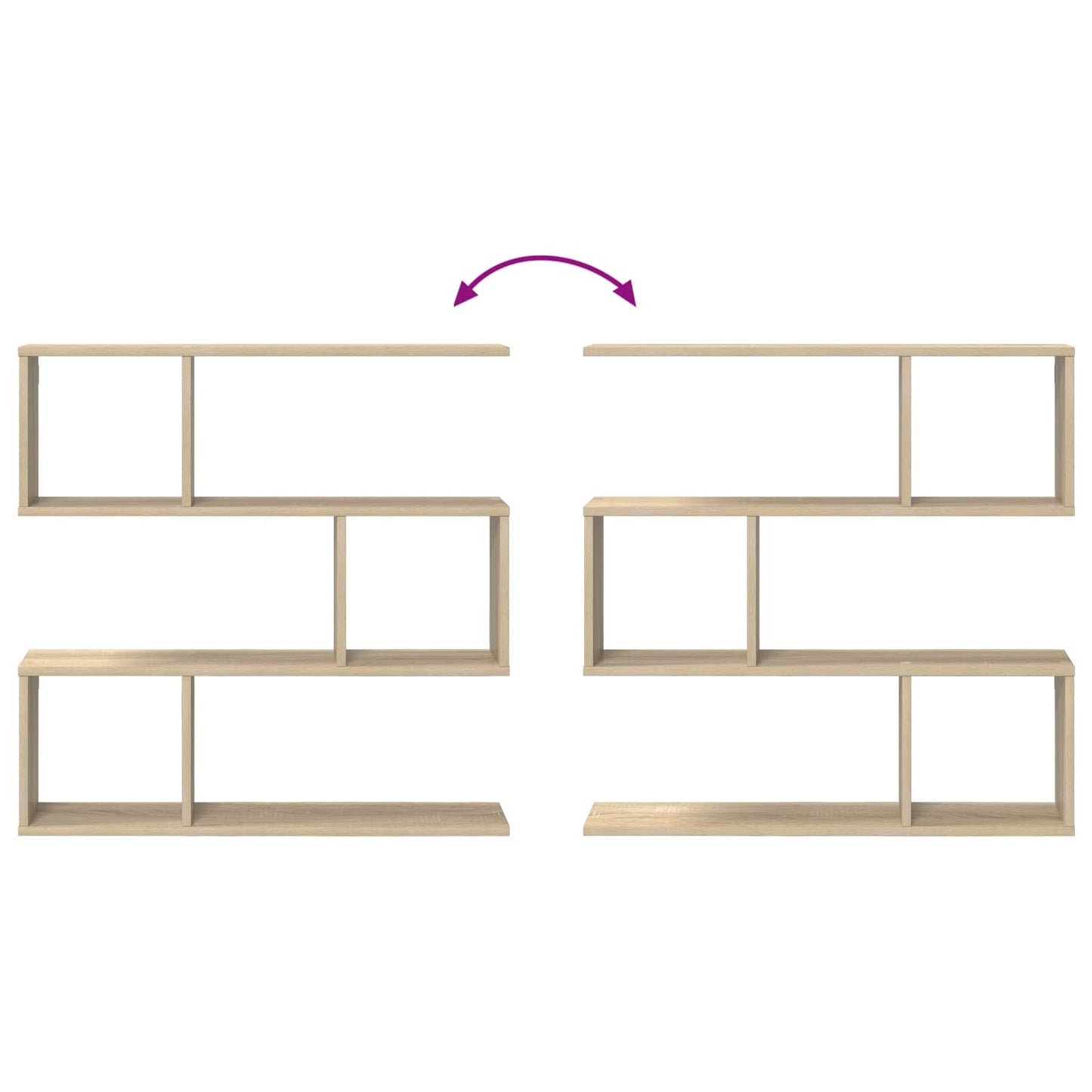 vidaXL Wall Shelf Sonoma Oak 80 x 12 x 79.5 cm Engineered Wood