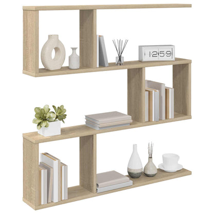 vidaXL Wall Shelf Sonoma Oak 80 x 12 x 79.5 cm Engineered Wood