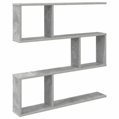 vidaXL Wall Shelf Concrete Grey 80 x 12 x 79.5 cm Engineered Wood