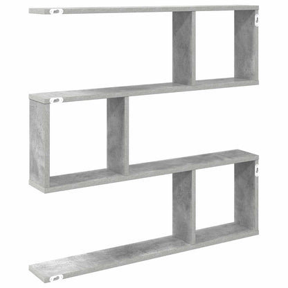 vidaXL Wall Shelf Concrete Grey 80 x 12 x 79.5 cm Engineered Wood