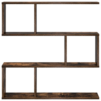 vidaXL Wall Shelf Smoked Oak 80 x 12 x 79.5 cm Engineered Wood