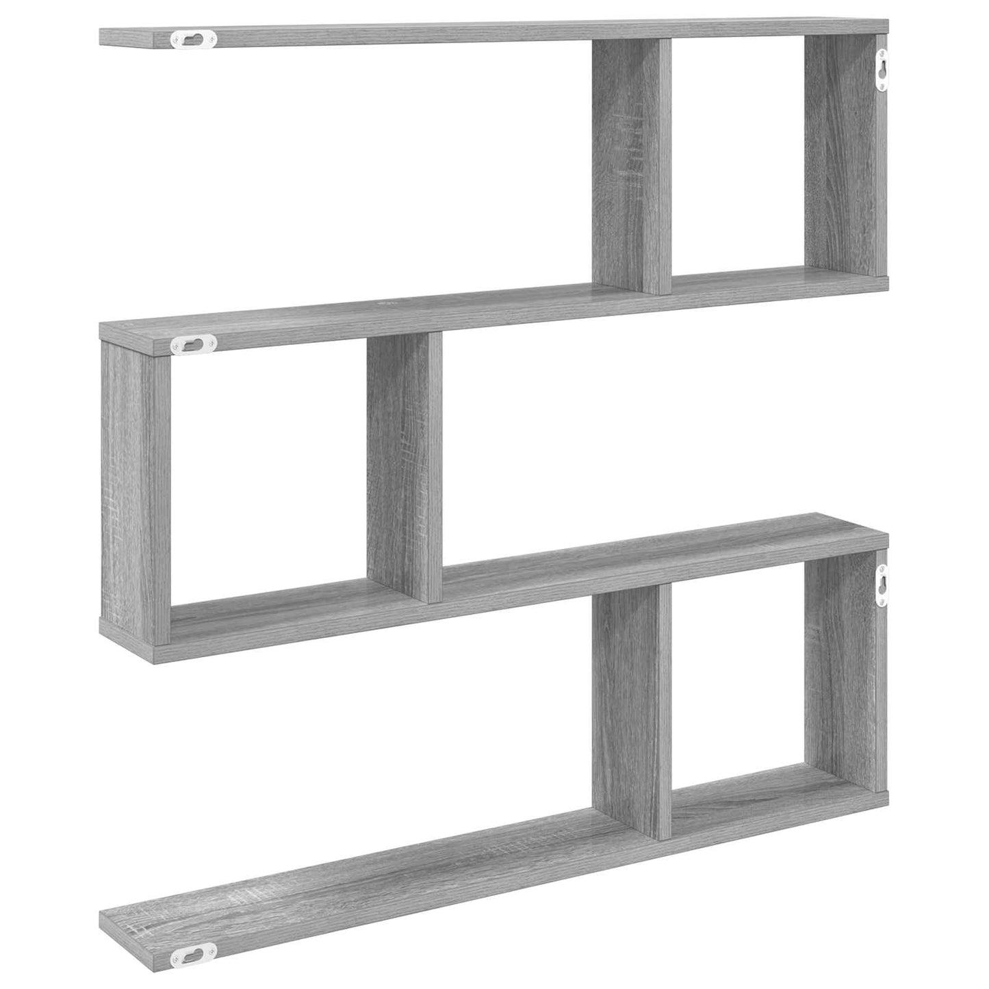 vidaXL Wall Shelf Grey Sonoma 80 x 12 x 79.5 cm Engineered Wood