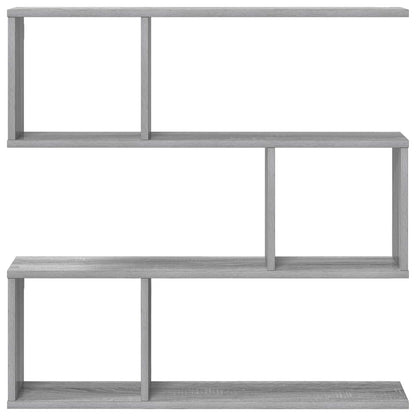 vidaXL Wall Shelf Grey Sonoma 80 x 12 x 79.5 cm Engineered Wood