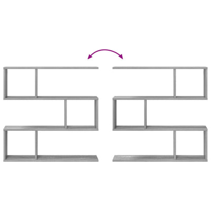 vidaXL Wall Shelf Grey Sonoma 80 x 12 x 79.5 cm Engineered Wood