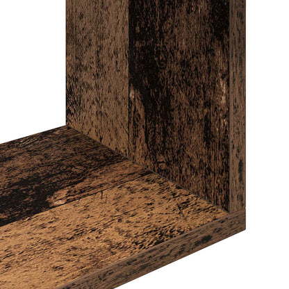vidaXL Wall Shelf Old Wood 80 x 12 x 79.5 cm Engineered Wood
