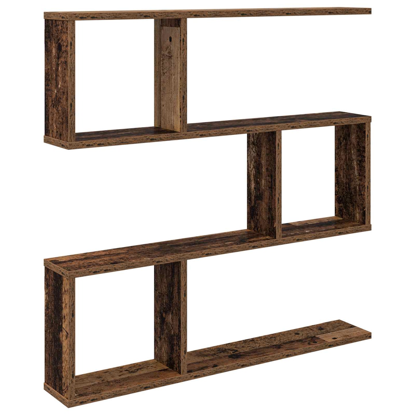 vidaXL Wall Shelf Old Wood 80 x 12 x 79.5 cm Engineered Wood