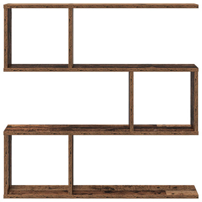 vidaXL Wall Shelf Old Wood 80 x 12 x 79.5 cm Engineered Wood