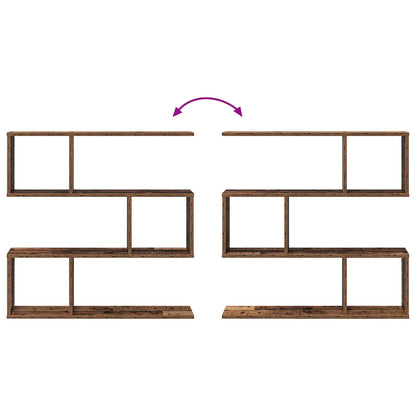 vidaXL Wall Shelf Old Wood 80 x 12 x 79.5 cm Engineered Wood