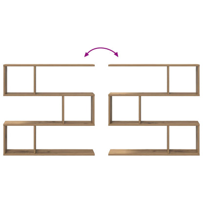 vidaXL Wall Shelf Artisan Oak 80 x 12 x 79.5 cm Engineered Wood