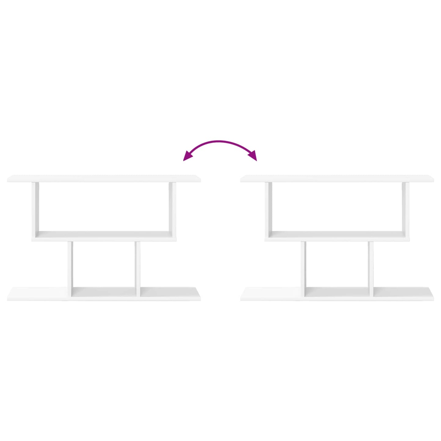vidaXL Wall Shelf White 80 x 15 x 50.5 cm Engineered Wood