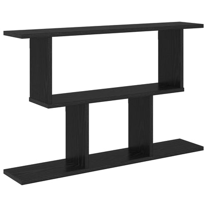 vidaXL Wall Shelf Black Oak 80 x 15 x 50.5 cm Engineered Wood