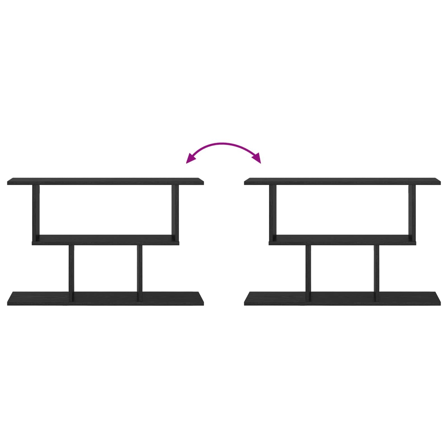 vidaXL Wall Shelf Black Oak 80 x 15 x 50.5 cm Engineered Wood