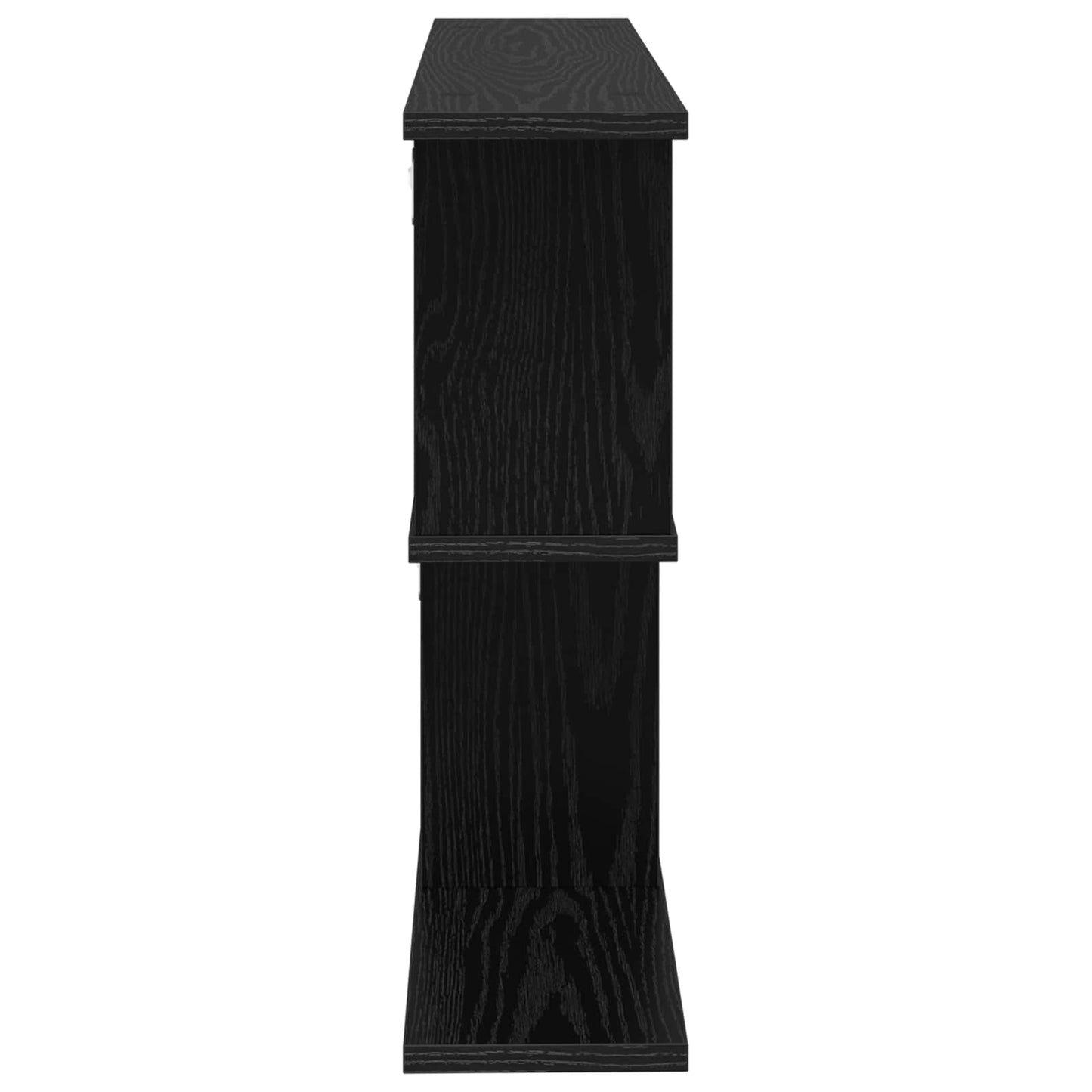vidaXL Wall Shelf Black Oak 80 x 15 x 50.5 cm Engineered Wood