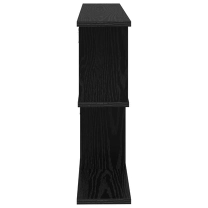 vidaXL Wall Shelf Black Oak 80 x 15 x 50.5 cm Engineered Wood