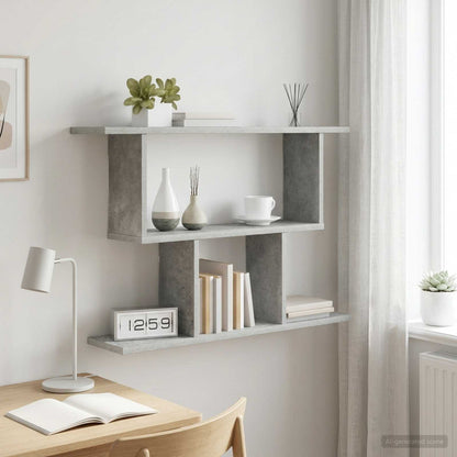 vidaXL Wall Shelf Concrete Grey 80 x 15 x 50.5 cm Engineered Wood