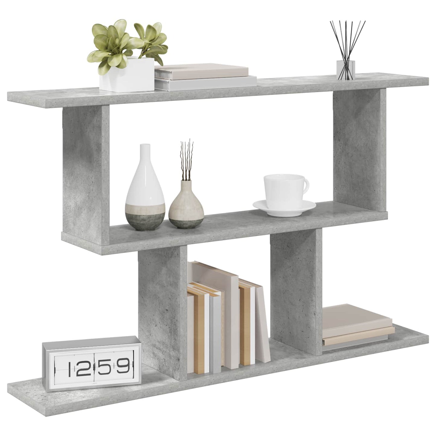 vidaXL Wall Shelf Concrete Grey 80 x 15 x 50.5 cm Engineered Wood