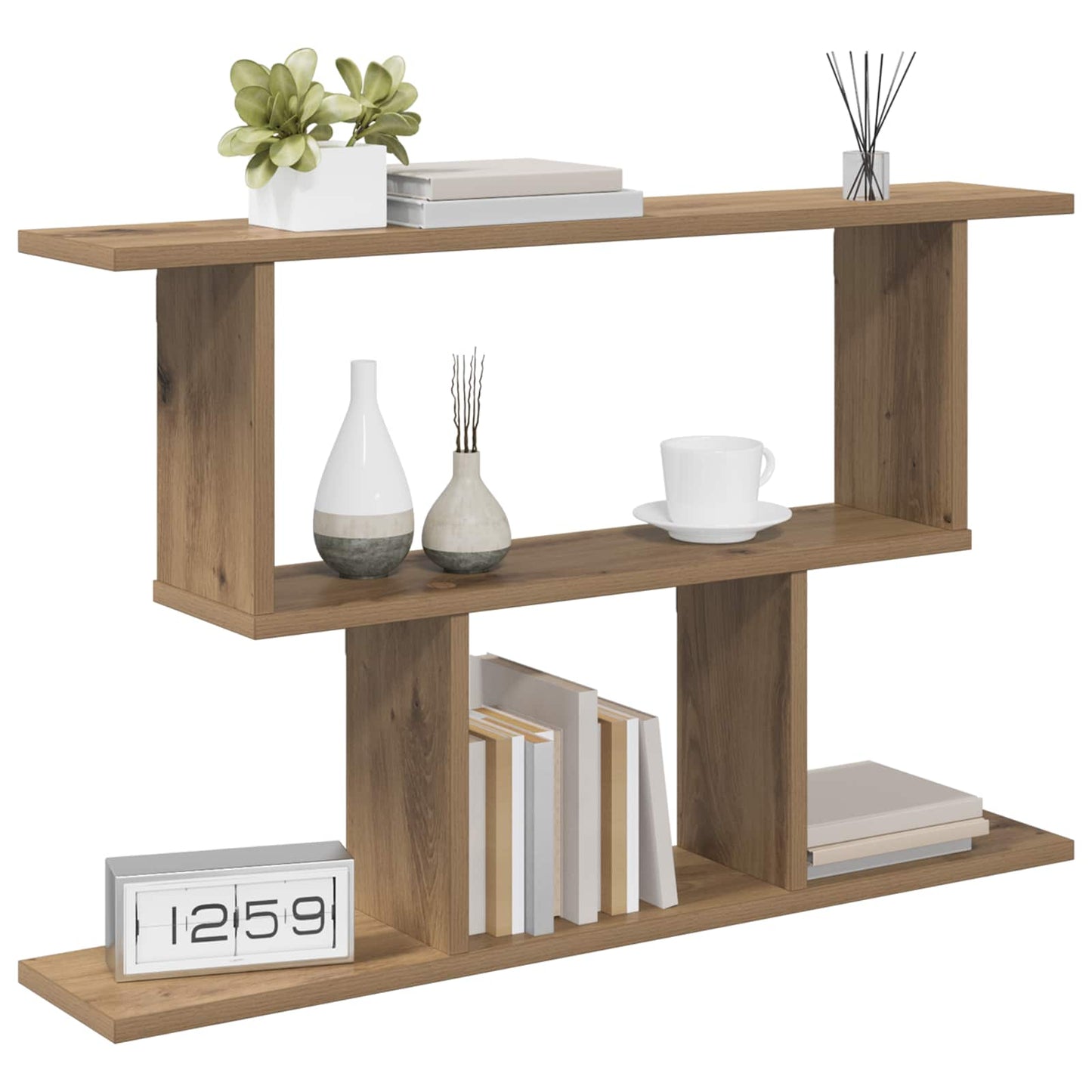 vidaXL Wall Shelf Artisan Oak 80 x 15 x 50.5 cm Engineered Wood