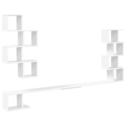 vidaXL Wall-Mounted TV Shelf White 180 x 15 x 94 cm Engineered Wood