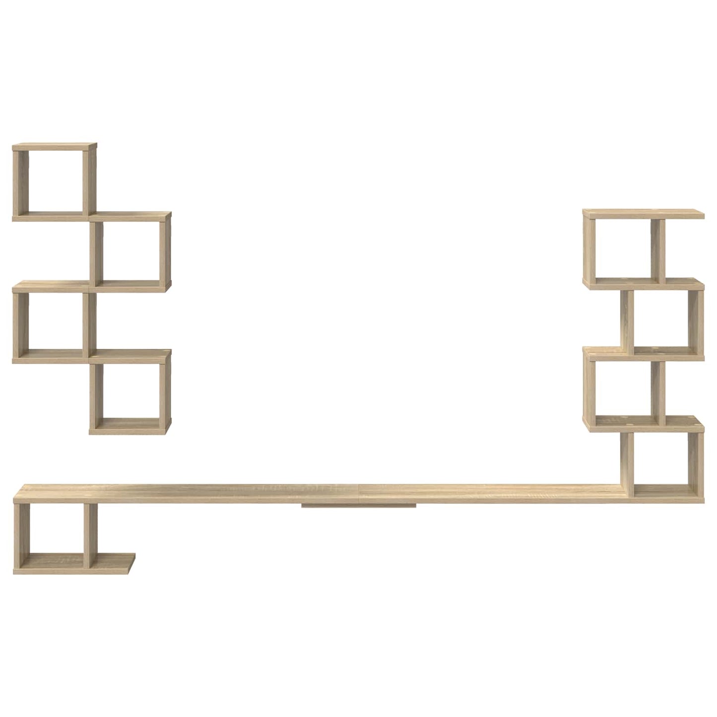vidaXL Wall-Mounted TV Shelf Sonoma Oak 180 x 15 x 94 cm