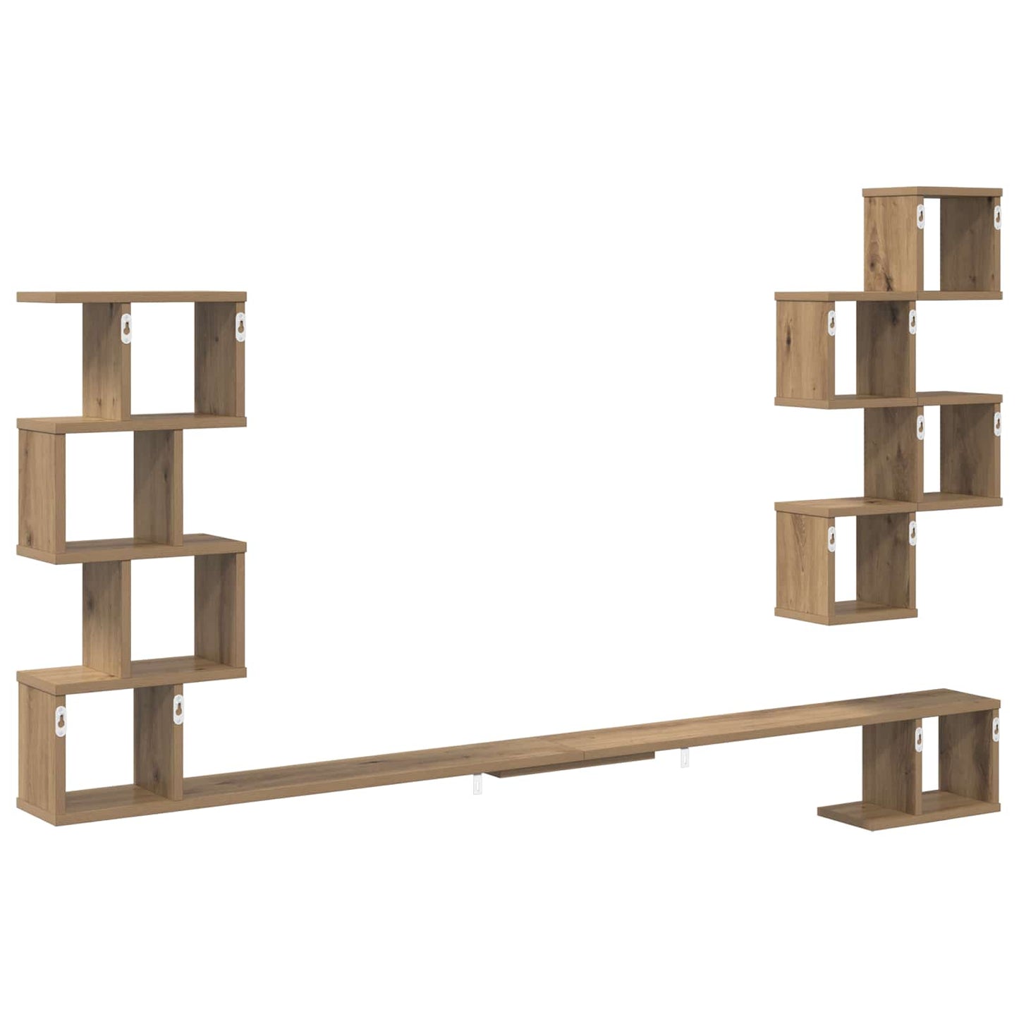 vidaXL Wall-Mounted TV Shelf Artisan Oak 180 x 15 x 94 cm