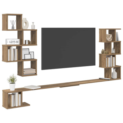 vidaXL Wall-Mounted TV Shelf Artisan Oak 180 x 15 x 94 cm