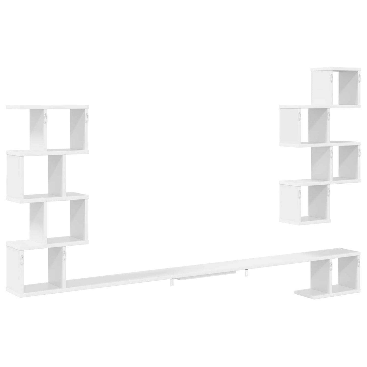 vidaXL Wall-Mounted TV Shelf White 160 x 15 x 94 cm Engineered Wood