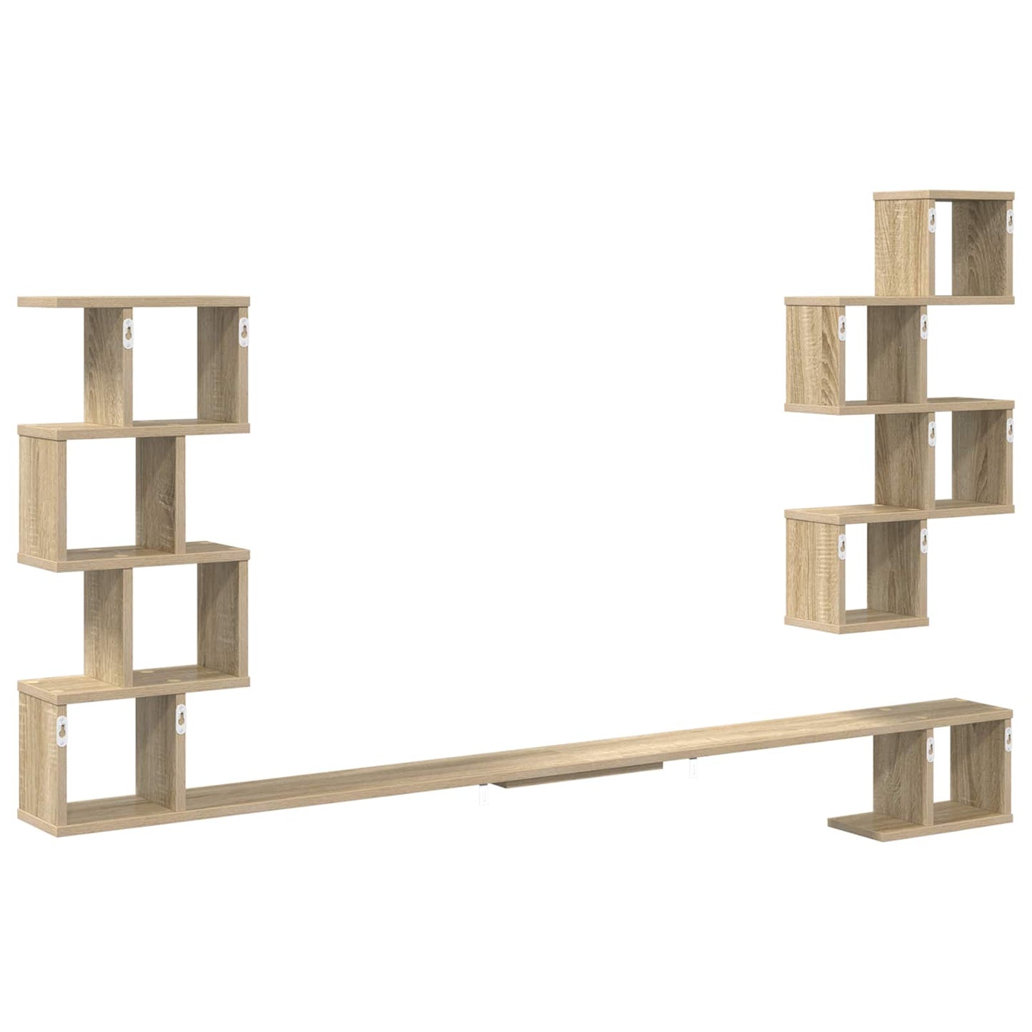 vidaXL Wall-Mounted TV Shelf Sonoma Oak 160 x 15 x 94 cm