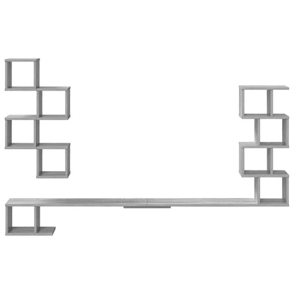 vidaXL Wall-Mounted TV Shelf Grey Sonoma 160 x 15 x 94 cm