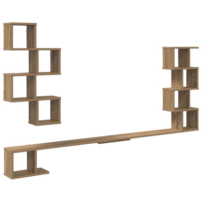 vidaXL Wall-Mounted TV Shelf Artisan Oak 160 x 15 x 94 cm
