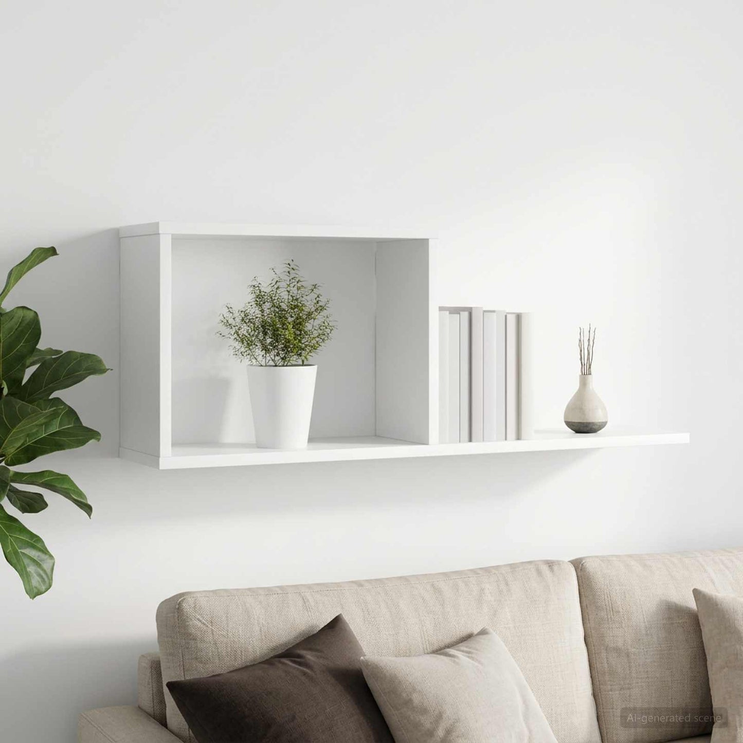 vidaXL Floating Shelves White 80 x 15 x 30 cm Engineered Wood