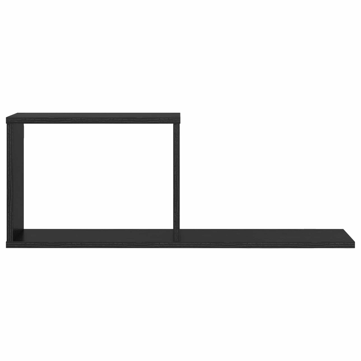 vidaXL Floating Shelves 2 pcs Black Oak 80 x 15 x 30 cm