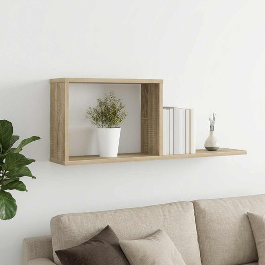 vidaXL Floating Shelves Sonoma Oak 80 x 15 x 30 cm Engineered Wood