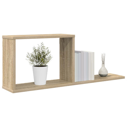 vidaXL Floating Shelves 2 pcs Sonoma Oak 80 x 15 x 30 cm