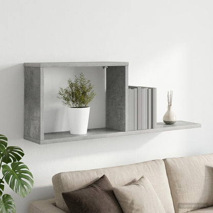 vidaXL Floating Shelves Concrete Grey 80 x 15 x 30 cm Engineered Wood