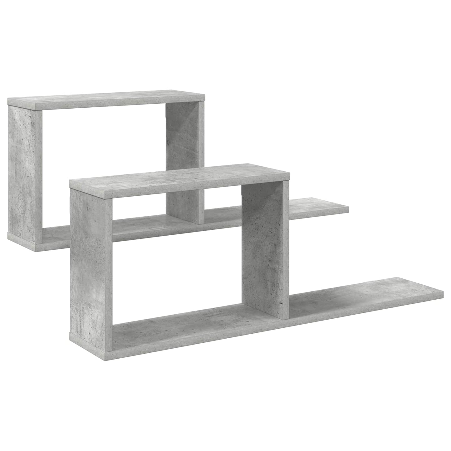 vidaXL Floating Shelves 2 pcs Concrete Grey 80 x 15 x 30 cm