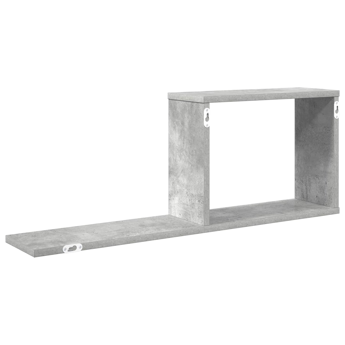 vidaXL Floating Shelves 2 pcs Concrete Grey 80 x 15 x 30 cm