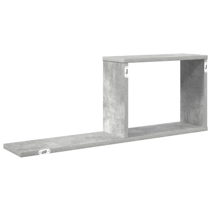 vidaXL Floating Shelves 2 pcs Concrete Grey 80 x 15 x 30 cm