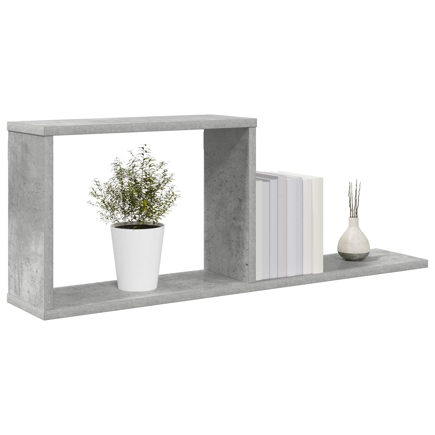 vidaXL Floating Shelves 2 pcs Concrete Grey 80 x 15 x 30 cm
