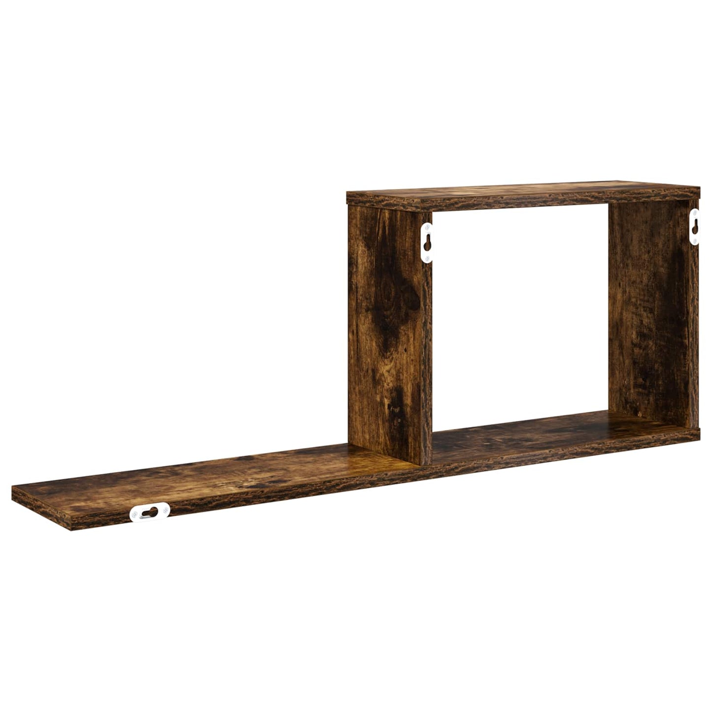 vidaXL Floating Shelves 2 pcs Smoked Oak 80 x 15 x 30 cm