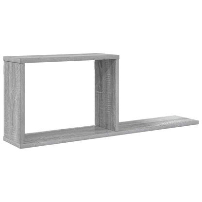 vidaXL Floating Shelves Grey Sonoma 80 x 15 x 30 cm Engineered Wood