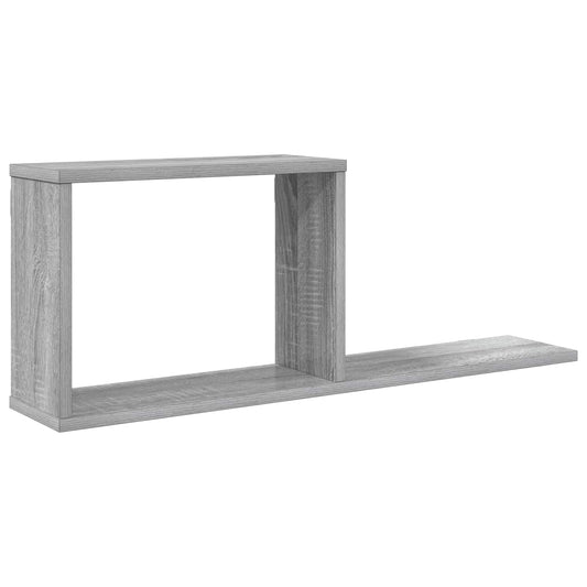 vidaXL Floating Shelves Grey Sonoma 80 x 15 x 30 cm Engineered Wood