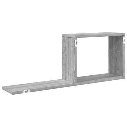 vidaXL Floating Shelves Grey Sonoma 80 x 15 x 30 cm Engineered Wood