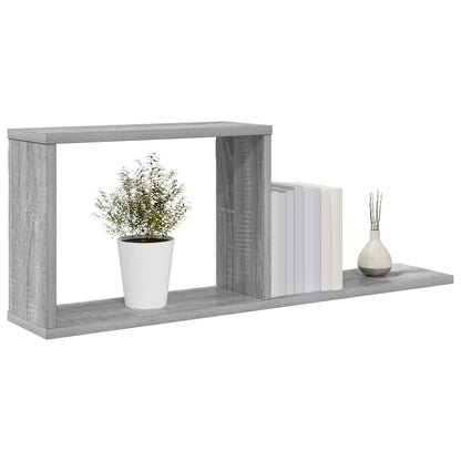 vidaXL Floating Shelves 2 pcs Grey Sonoma 80 x 15 x 30 cm