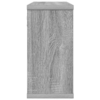 vidaXL Floating Shelves 2 pcs Grey Sonoma 80 x 15 x 30 cm