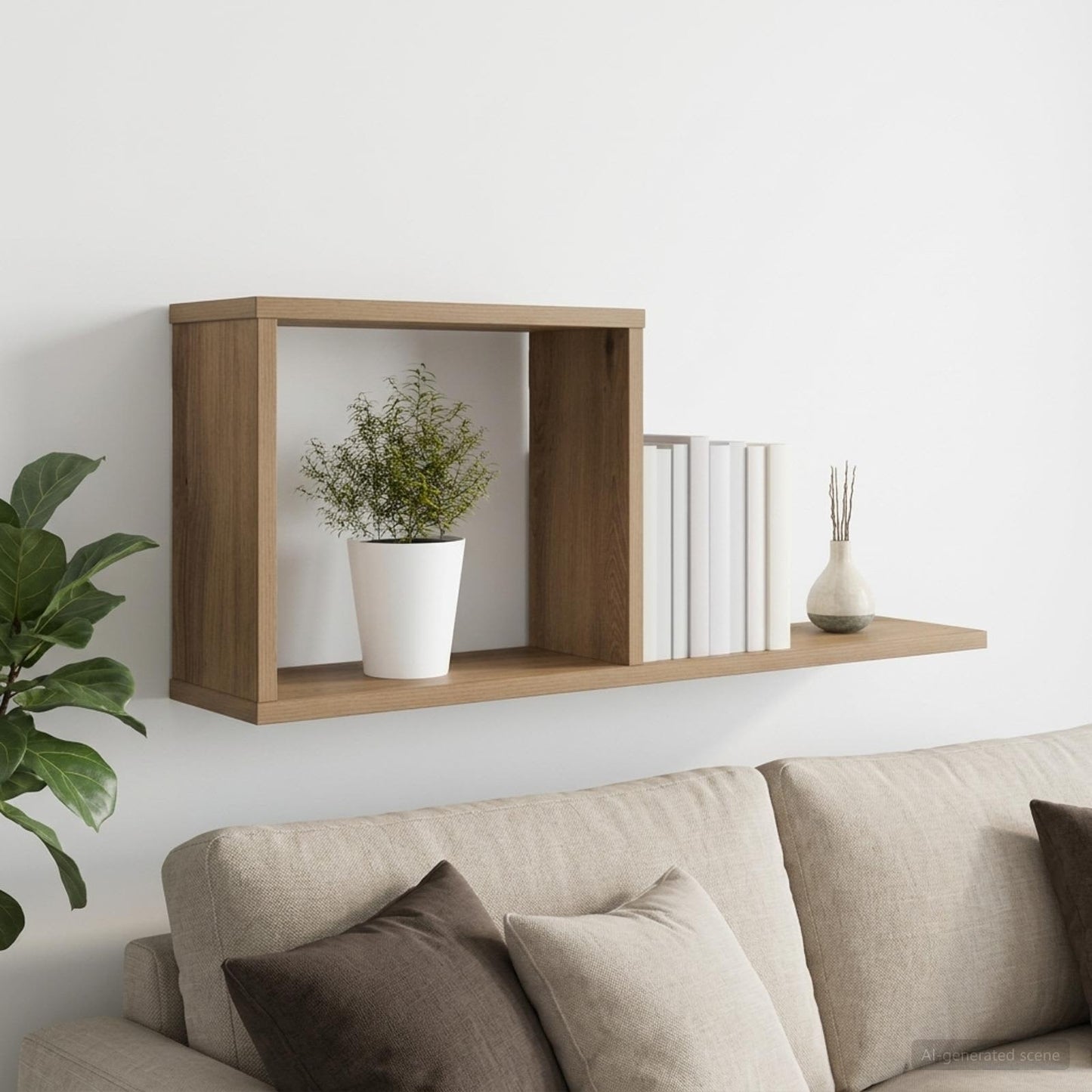 vidaXL Floating Shelves Artisan Oak 80 x 15 x 30 cm Engineered Wood