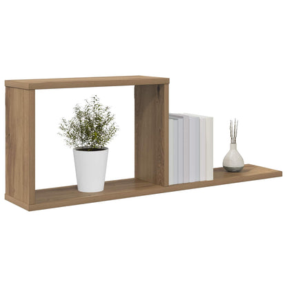 vidaXL Floating Shelves 2 pcs Artisan Oak 80 x 15 x 30 cm