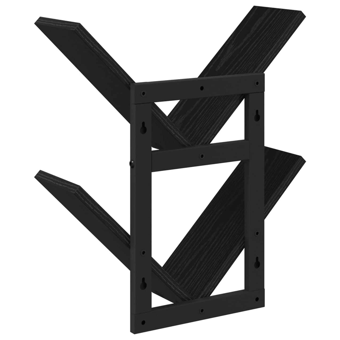 vidaXL Wall Floating Shelf 2 pcs Black Oak 43 x 15 x 47 cm